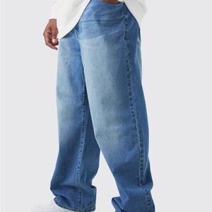 BoohooMan men’s Plus Relaxed Rigid Jeans size 42 NWT